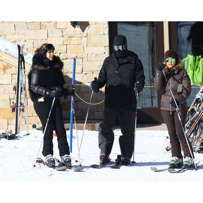 Kim Kardashian im Skiurlaub