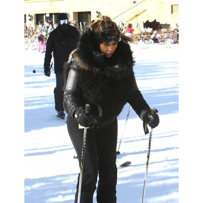 Kim Kardashian im Skiurlaub