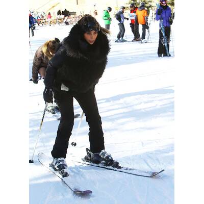 Kim Kardashian im Skiurlaub