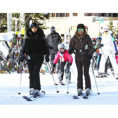 Kim Kardashian im Skiurlaub