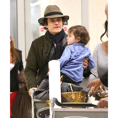 Orlando Bloom & Flynn: Ankunft in Los Angeles
