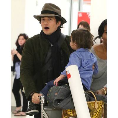 Orlando Bloom & Flynn: Ankunft in Los Angeles