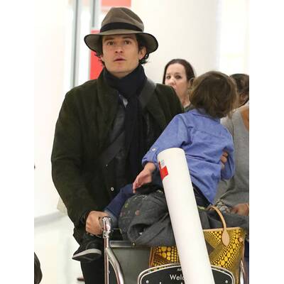 Orlando Bloom & Flynn: Ankunft in Los Angeles
