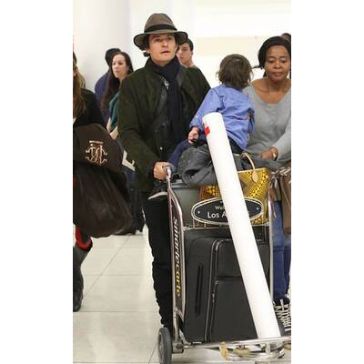 Orlando Bloom & Flynn: Ankunft in Los Angeles