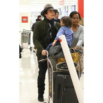 Orlando Bloom & Flynn: Ankunft in Los Angeles