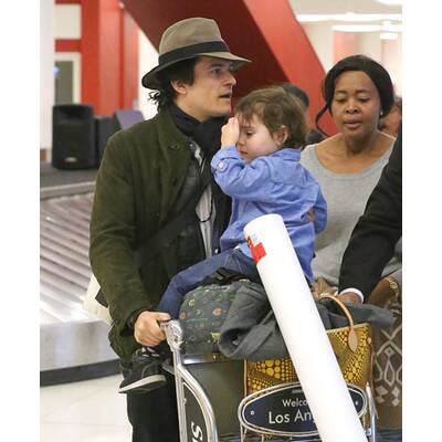 Orlando Bloom & Flynn: Ankunft in Los Angeles