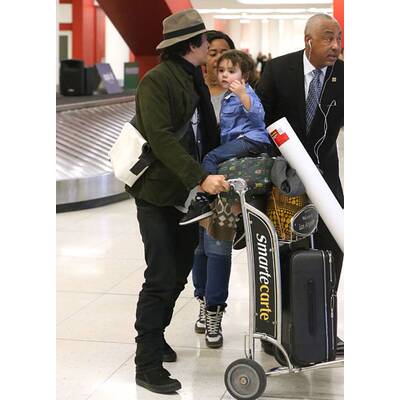 Orlando Bloom & Flynn: Ankunft in Los Angeles