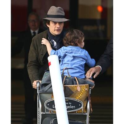Orlando Bloom & Flynn: Ankunft in Los Angeles