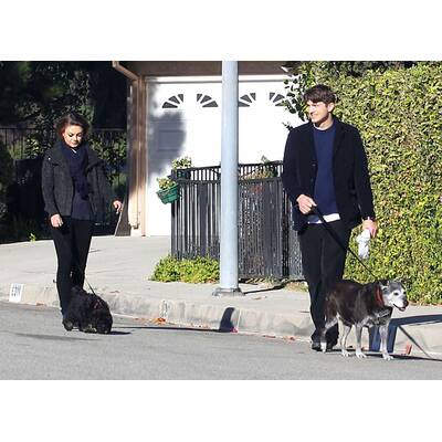 Ashton Kutcher & Mila Kunis: Morgenspaziergang