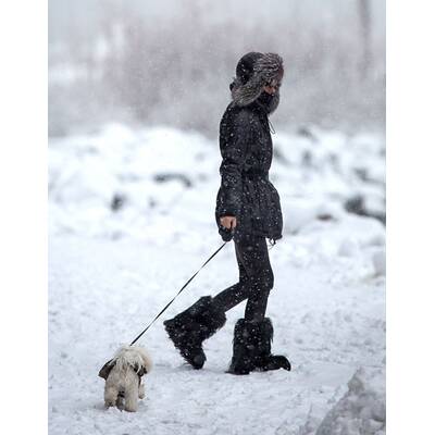 Olivia Palermo trotzt Schnee und Kälte