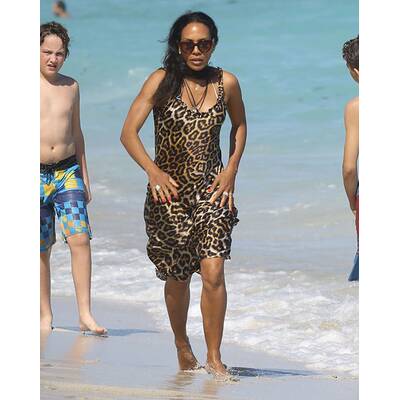 Barbara Becker am Strand von Miami