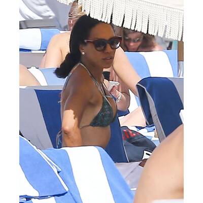 Barbara Becker am Strand von Miami