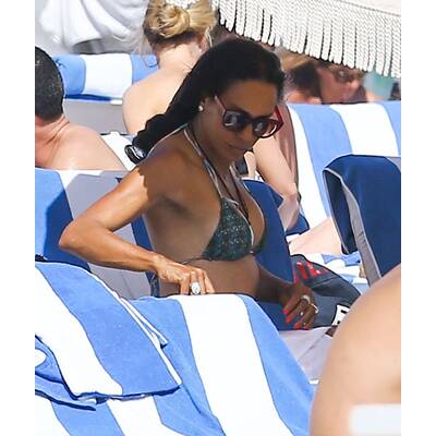 Barbara Becker am Strand von Miami