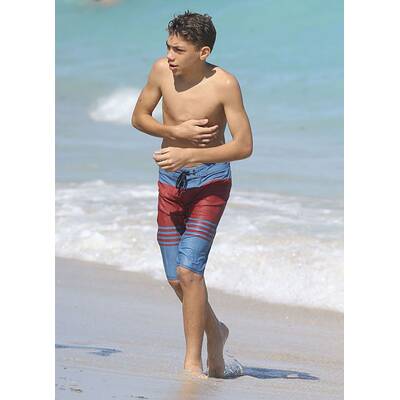 Barbara Becker am Strand von Miami