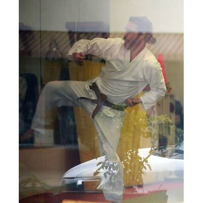 Joaquin Phoenix & Freundin in der Karate-Stunde