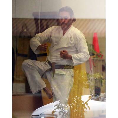 Joaquin Phoenix & Freundin in der Karate-Stunde