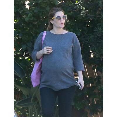 Drew Barrymore mit riesiger Baby-Kugel