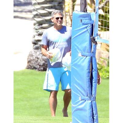 George Clooney sogar im Urlaub sportlich