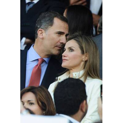 Kronprinzessin Letizia & Felipe bei Fußballmatch
