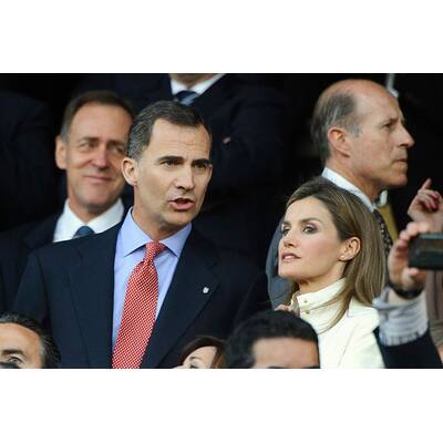 Kronprinzessin Letizia & Felipe bei Fußballmatch