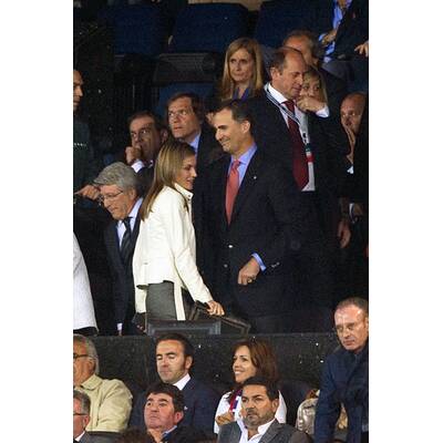 Kronprinzessin Letizia & Felipe bei Fußballmatch