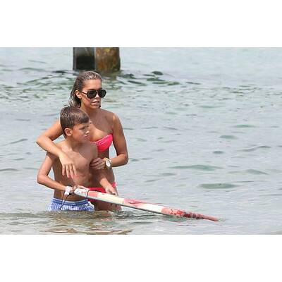 Sylvie Meis: Badespaß mit Sohn Damian in St. Tropez