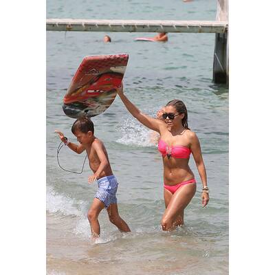 Sylvie Meis: Badespaß mit Sohn Damian in St. Tropez