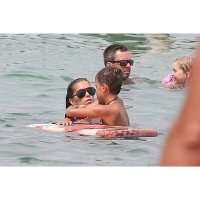 Sylvie Meis: Badespaß mit Sohn Damian in St. Tropez