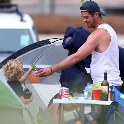 Robin Thicke: Campingausflug mit seinem Sohn