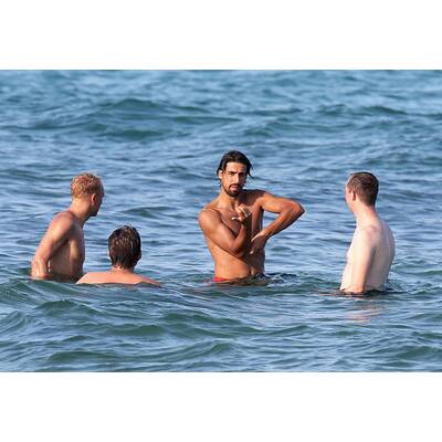 Sami Khedira: Strandspaß ohne Lena Gercke