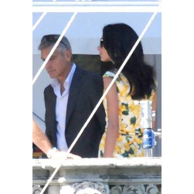 George Clooney bekommt Besuch von Amal Alamuddin