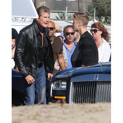 Justin Bieber: Musikvideodreh mit David Hasselhoff 