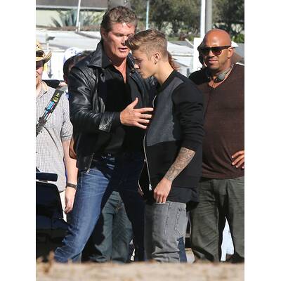 Justin Bieber: Musikvideodreh mit David Hasselhoff 