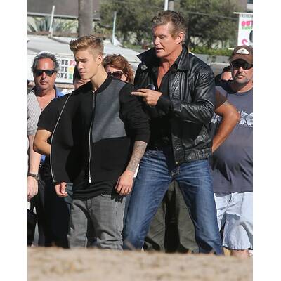 Justin Bieber: Musikvideodreh mit David Hasselhoff 