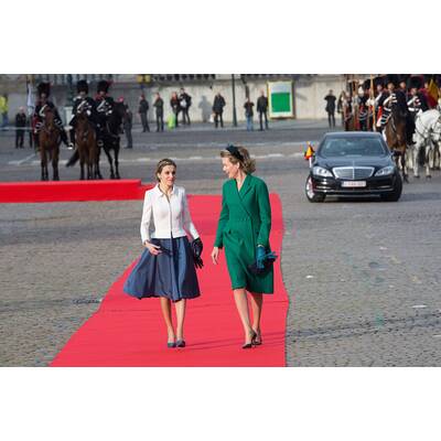 Königin Letizia zu Besuch bei Königin Mathilde in Belgien