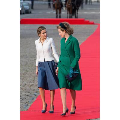 Königin Letizia zu Besuch bei Königin Mathilde in Belgien