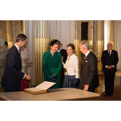 Königin Letizia zu Besuch bei Königin Mathilde in Belgien
