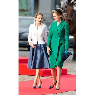 Königin Letizia zu Besuch bei Königin Mathilde in Belgien