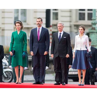 Königin Letizia zu Besuch bei Königin Mathilde in Belgien