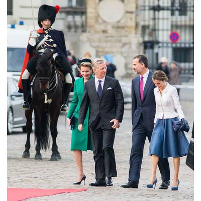 Königin Letizia zu Besuch bei Königin Mathilde in Belgien