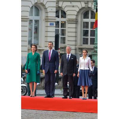 Königin Letizia zu Besuch bei Königin Mathilde in Belgien