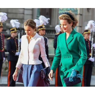 Königin Letizia zu Besuch bei Königin Mathilde in Belgien