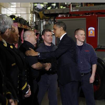 Obamas Auftritt am Ground Zero