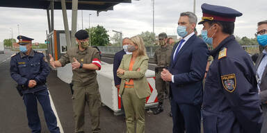 Tanner & Nehammer besuchen Grenz&uuml;bergang