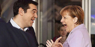 Dar&uuml;ber lacht die Kanzlerin so herzhaft