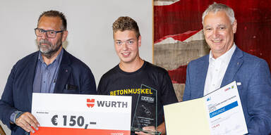 Bester Hochbaulehrling Nieder&ouml;sterreichs: Florian Haselsteiner