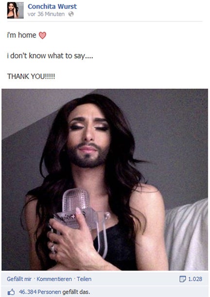 Posting von Conchita Wurst: 