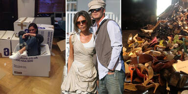 Beckhams spenden Kisten voller Luxus-Kleidung