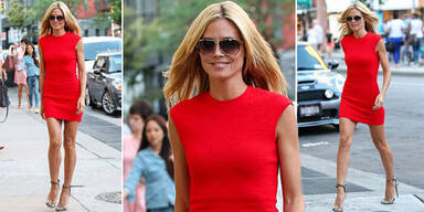 Heidi Klum in sexy Rot