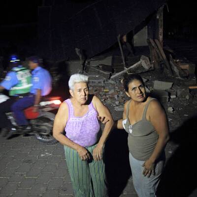 Verzweiflung nach dem Beben